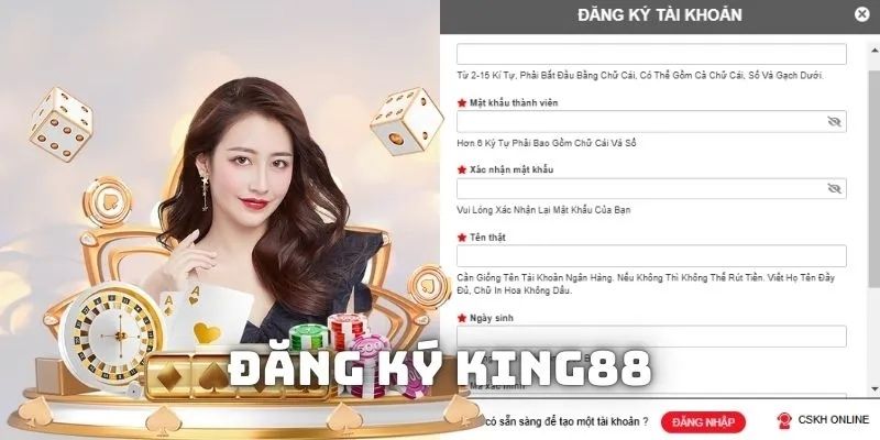 Chi tiết các bước cơ bản để tiến hành đăng ký king88